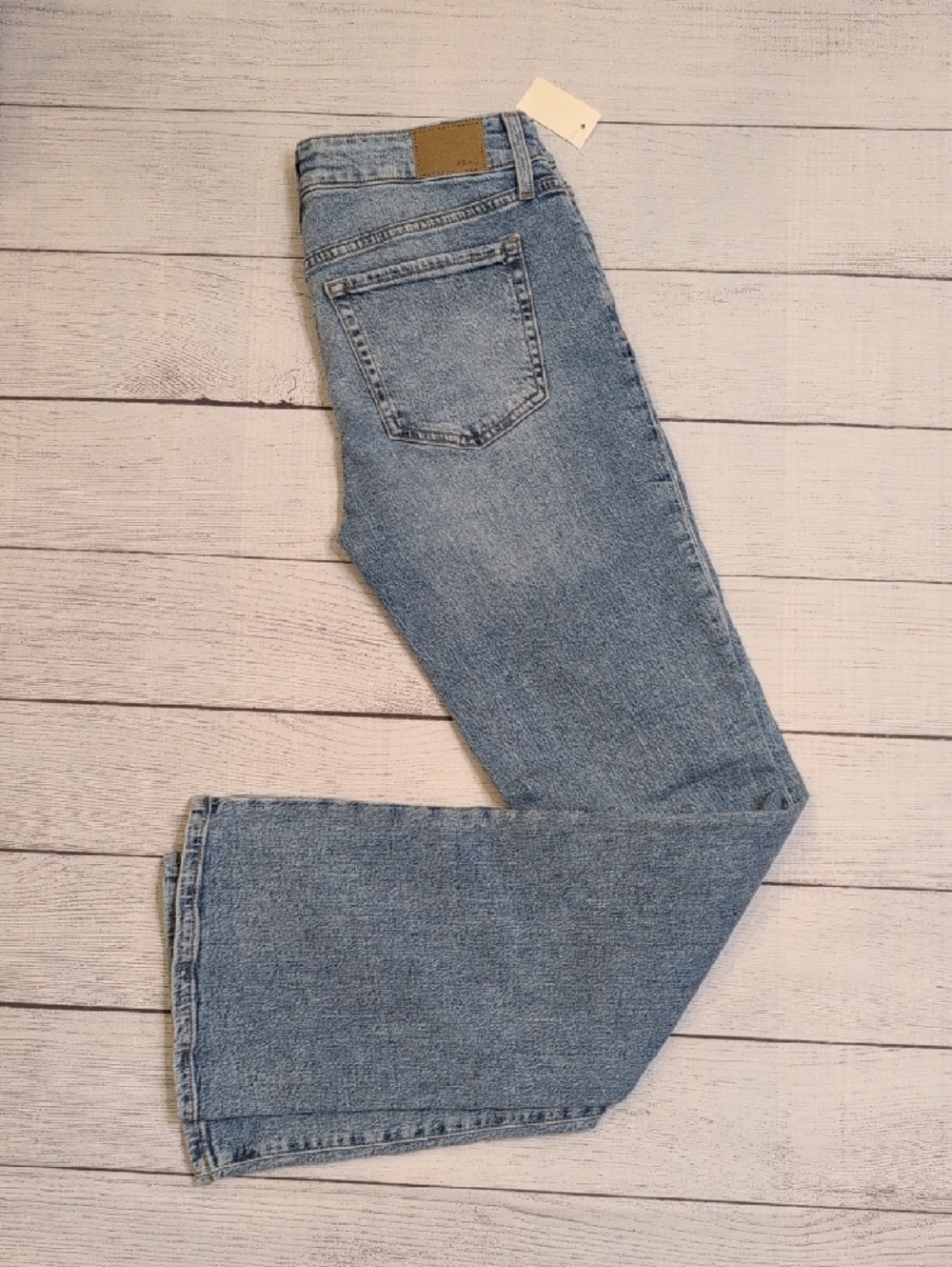 Aeropostale Low Rise Flare Distressed Medium Wash Denim Jeans - Picture 8 of 8